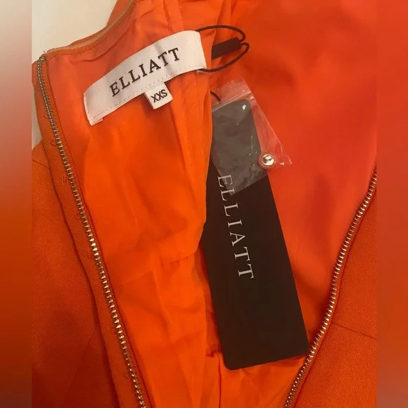 NWT ELLIATT Reception Dress in Orange Size XXS - Picture 7 of 13